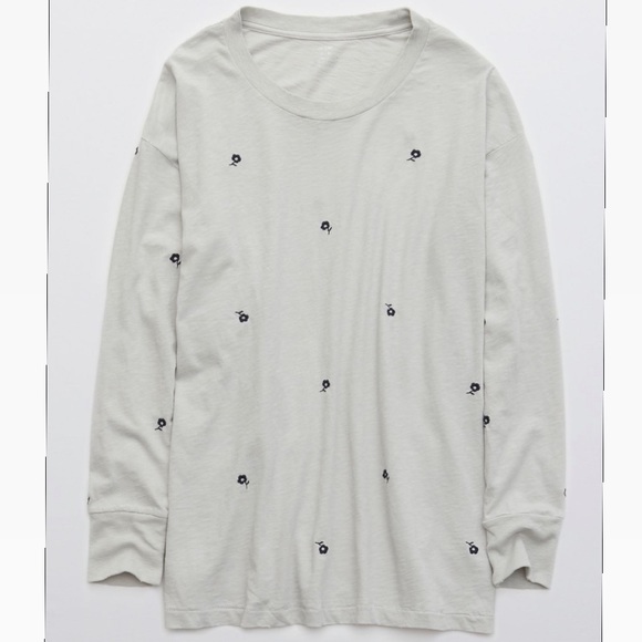 aerie Tops - Aerie long sleeve oversized crew t-shirt